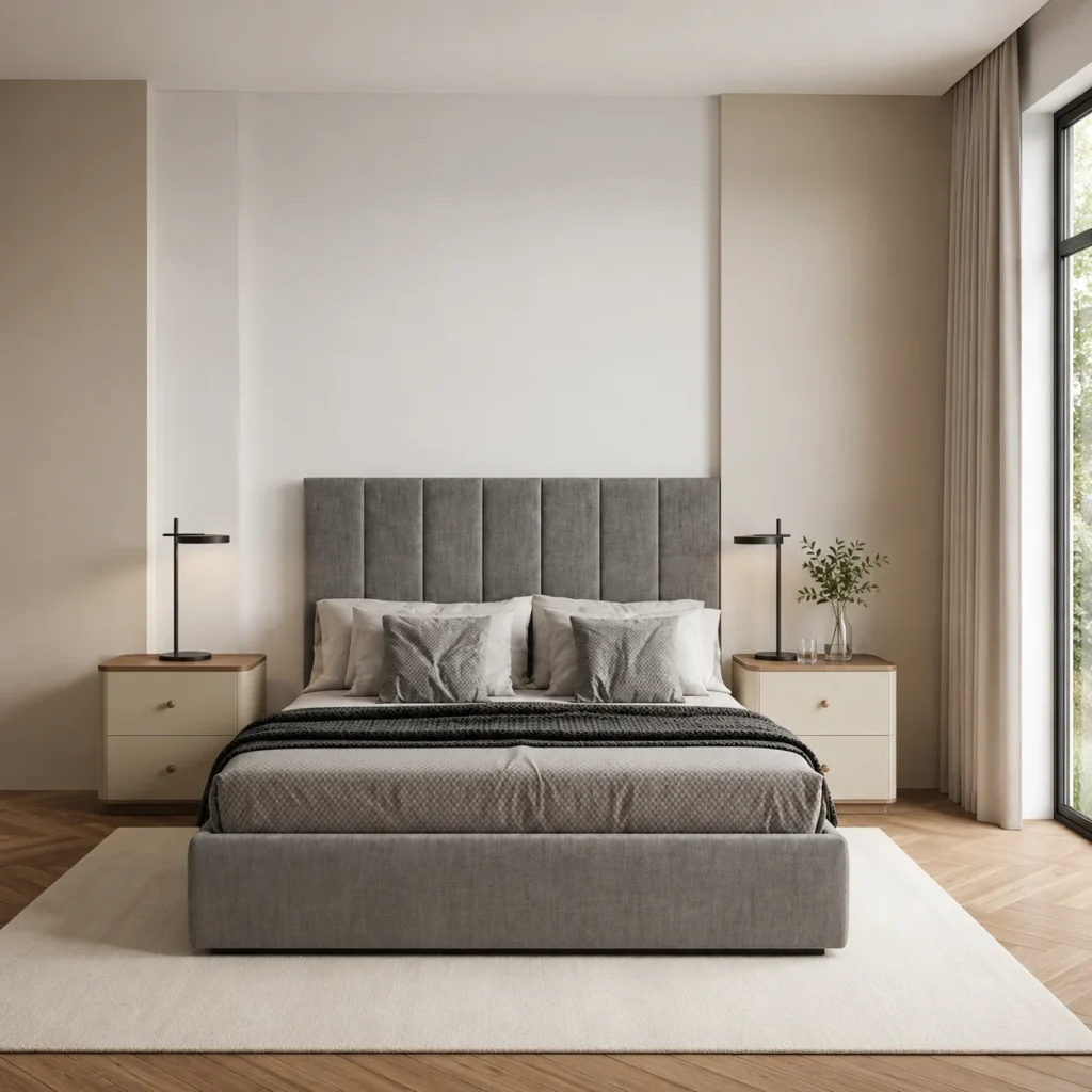 Cascade Lining Bed with Optional Ottoman Storage