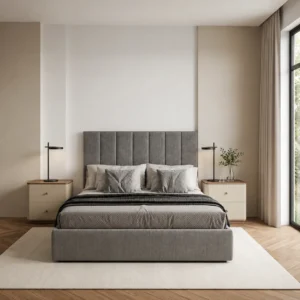 Cascade Lining Bed with Optional Ottoman Storage