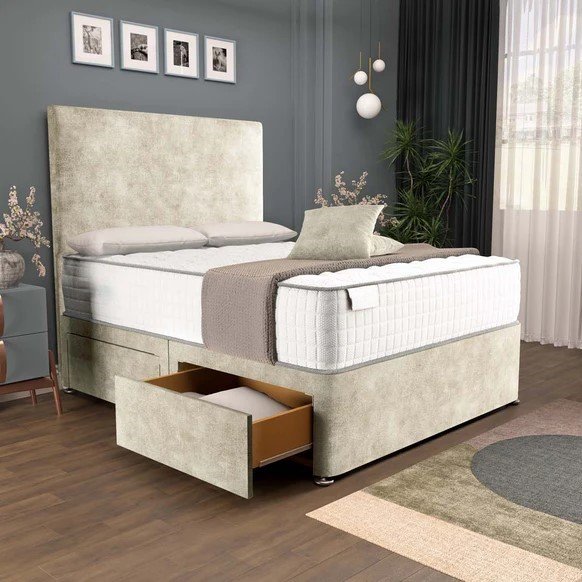 Essence Divan Bed | Heavy Duty Reinforced Solid Top Divan Bed Base with Orthopaedic Mattress Set - Image 2