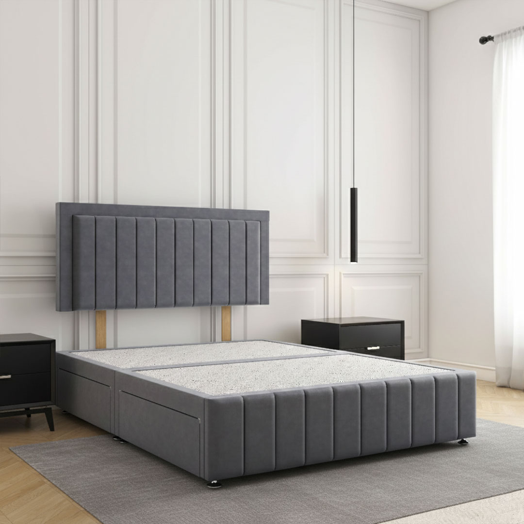 Regal Divan Bed | Tall Headboard Divan Bed with Storage - Image 4