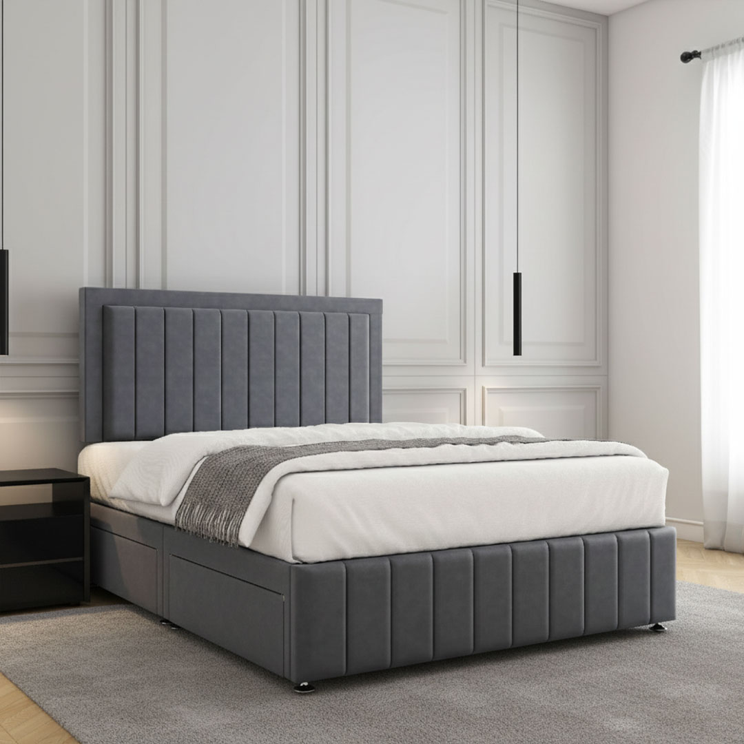 Regal Divan Bed | Tall Headboard Divan Bed with Storage