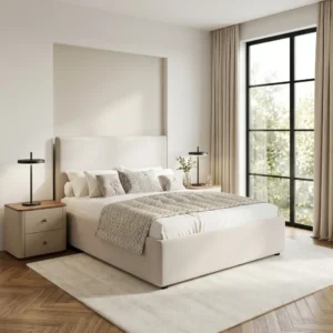 Deep Storage Ottoman Bed | Gas Lift | Straight Edge Design