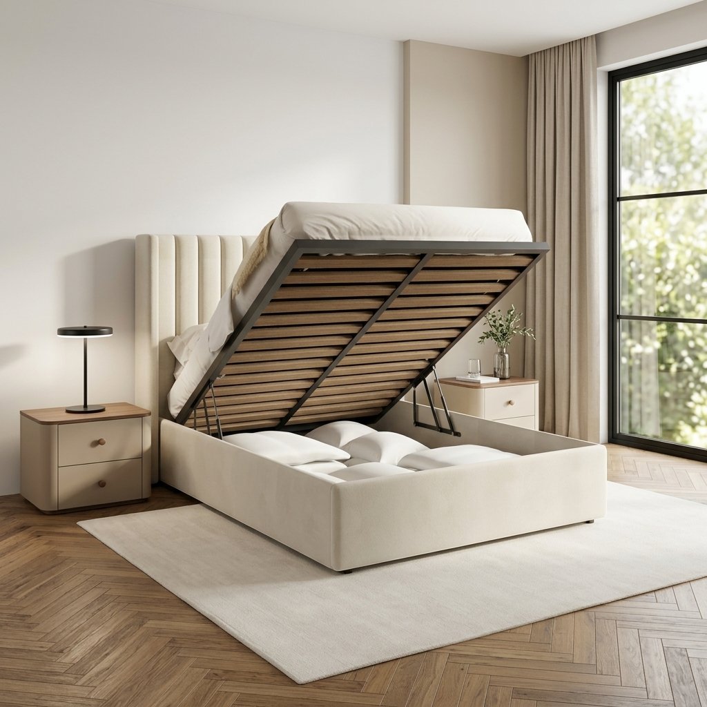 Vista Ottoman Storage Bed Frame | Lift Up Ottoman Divan Bed Base - Image 2