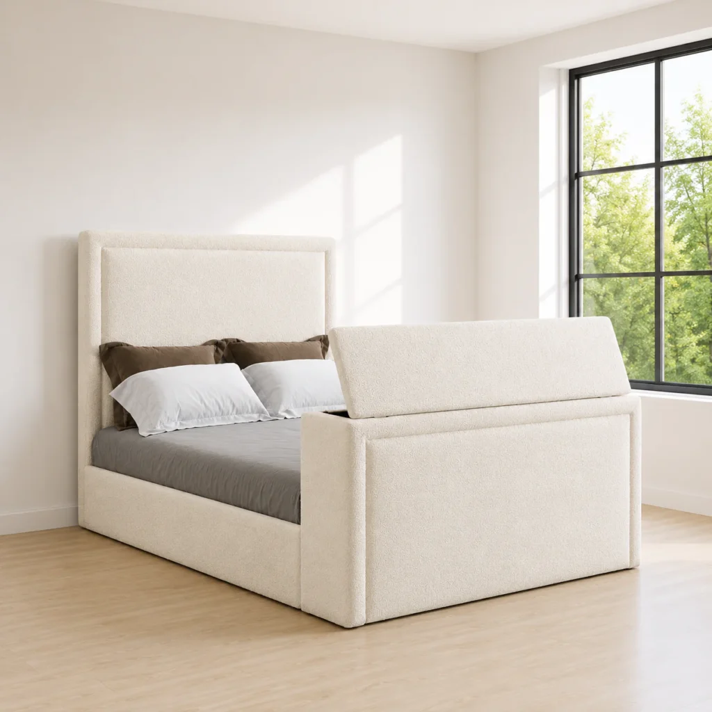 Luxury Teddy Boucle TV Bed | Double TV Bed | Ravello