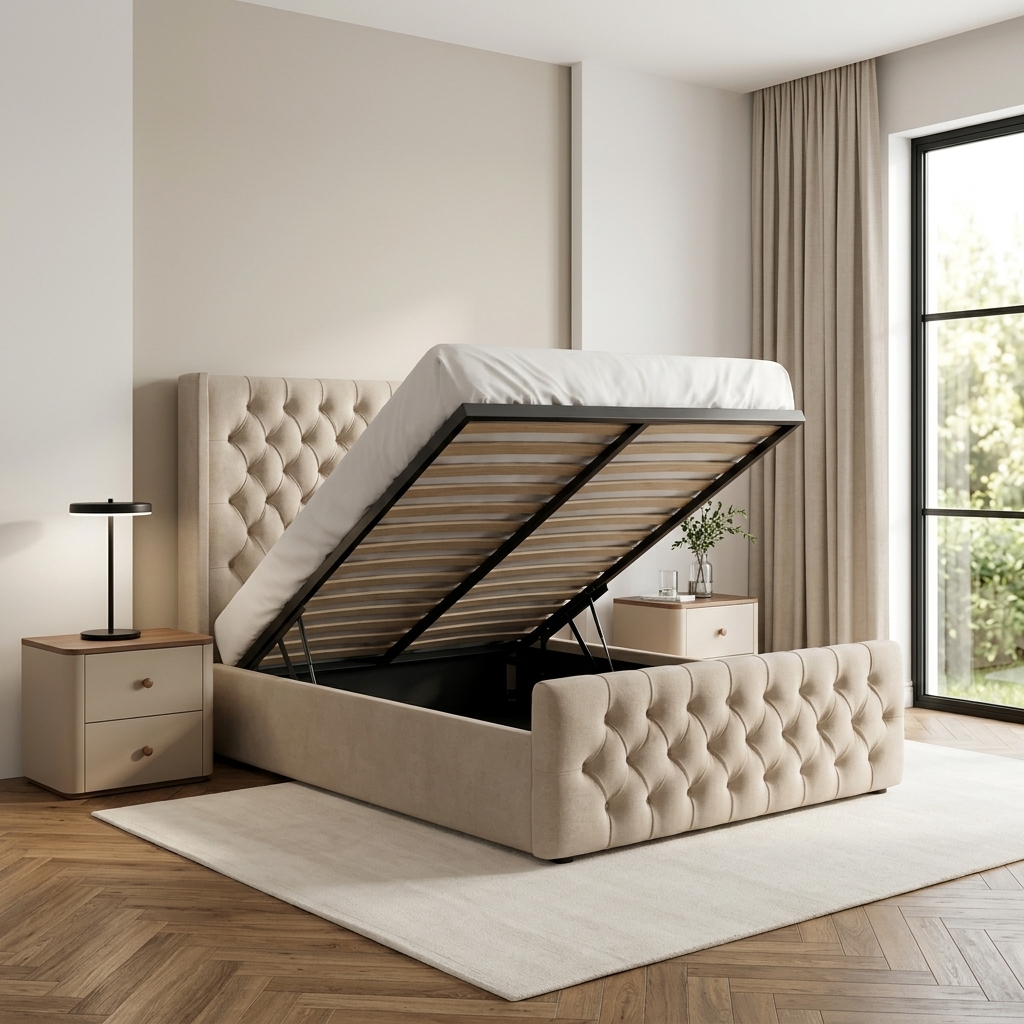 Chesterfield Wingback Ottoman Bed | Mara Design - Image 2