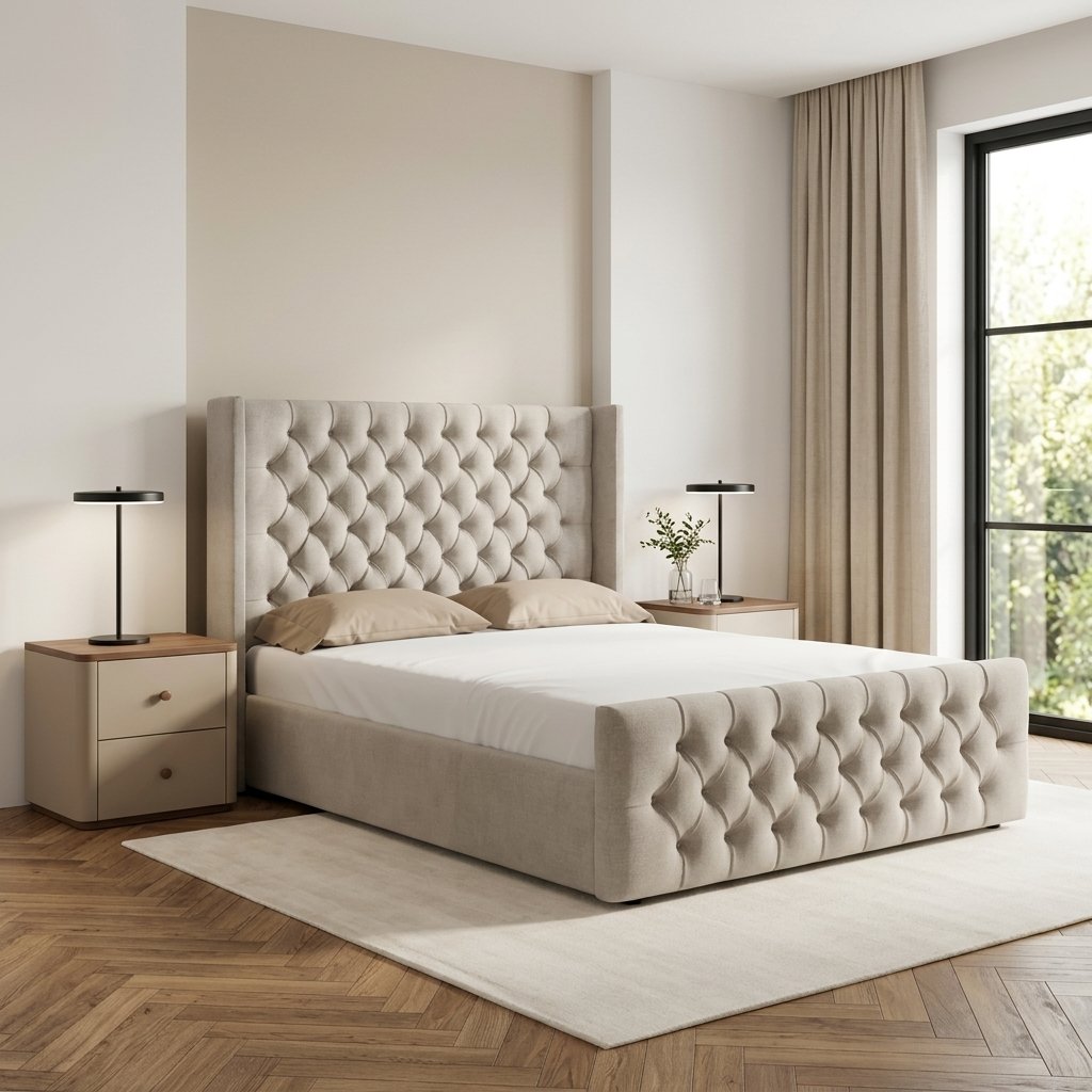 Chesterfield Wingback Ottoman Bed | Mara Design