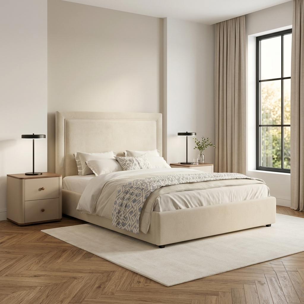 Small Double Ottoman Storage Bed | End Lift Ottoman | Nyla