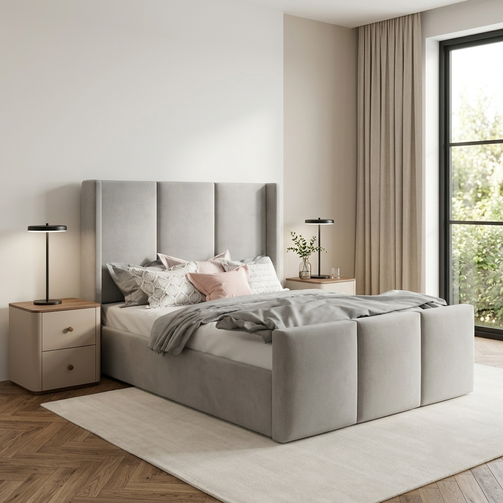 Zaya Wingback ottoman Bed
