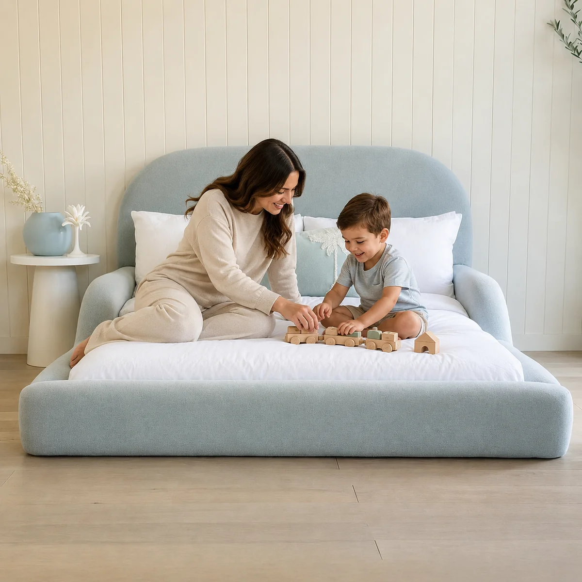 Rose Cloud Kid Bed | kids double bed - Image 2