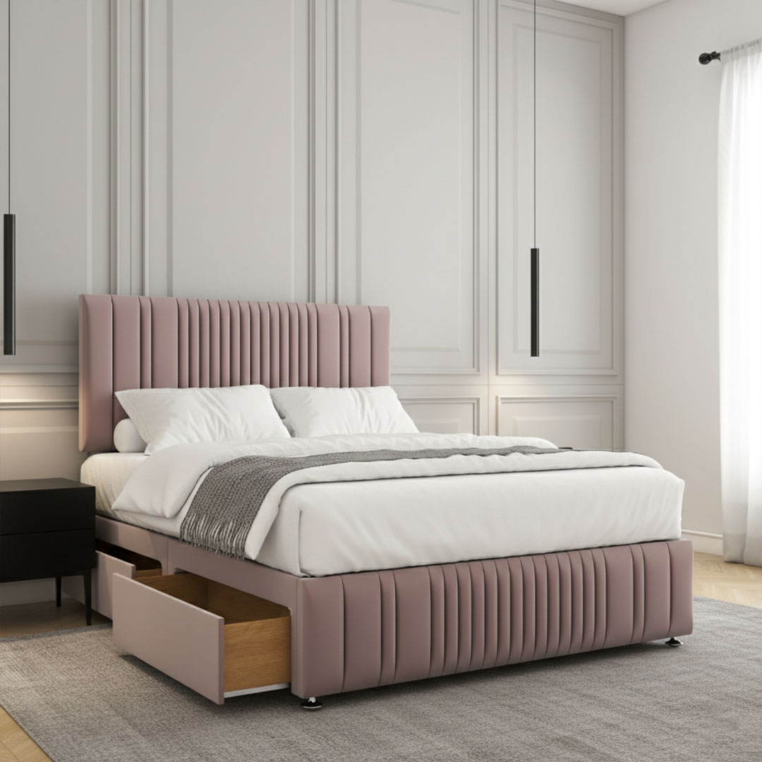 Siena Luxury Fabric Divan Bed - Image 3