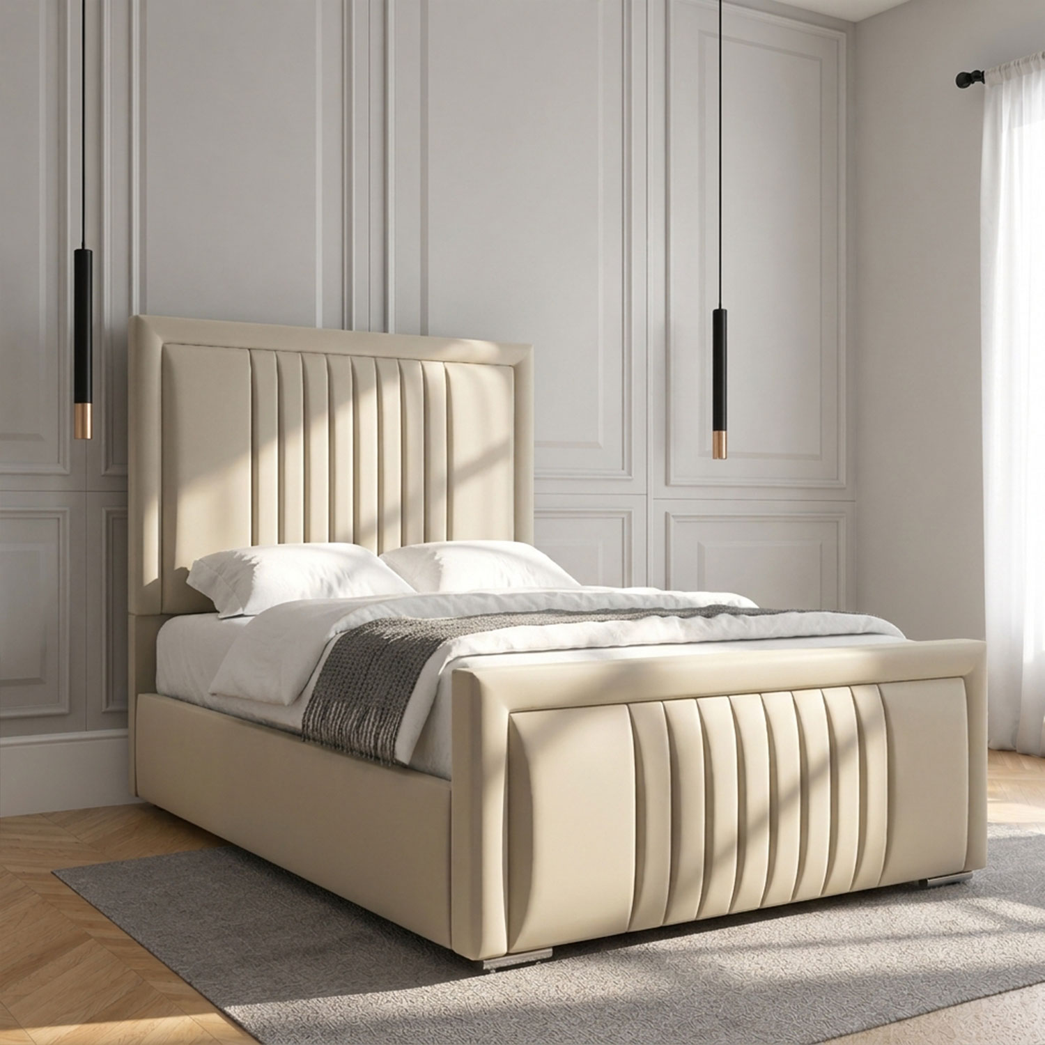 Sienna Cream Chesterfield Upholstered Bed Frame