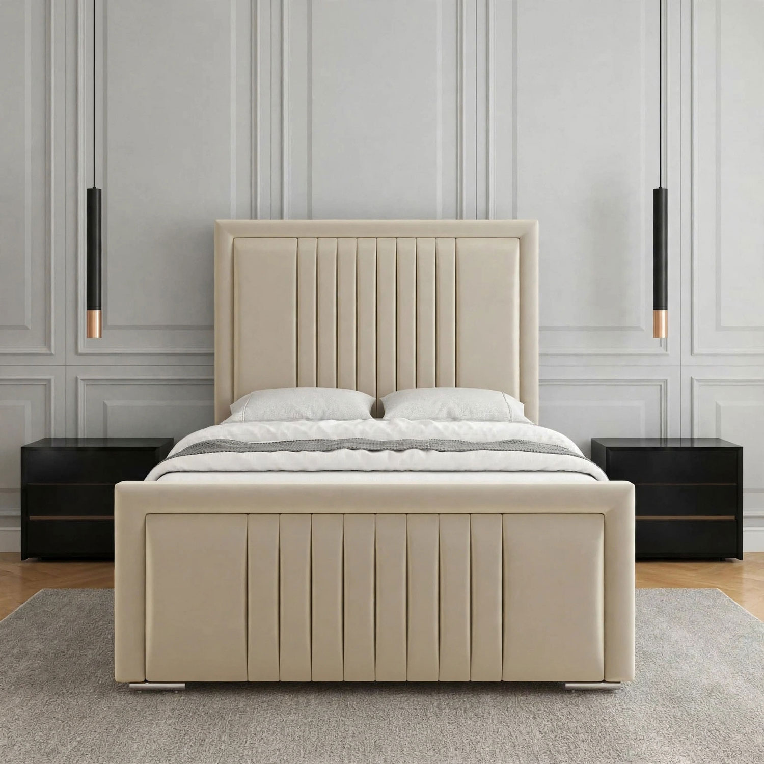 Sienna Cream Chesterfield Upholstered Bed Frame - Image 3