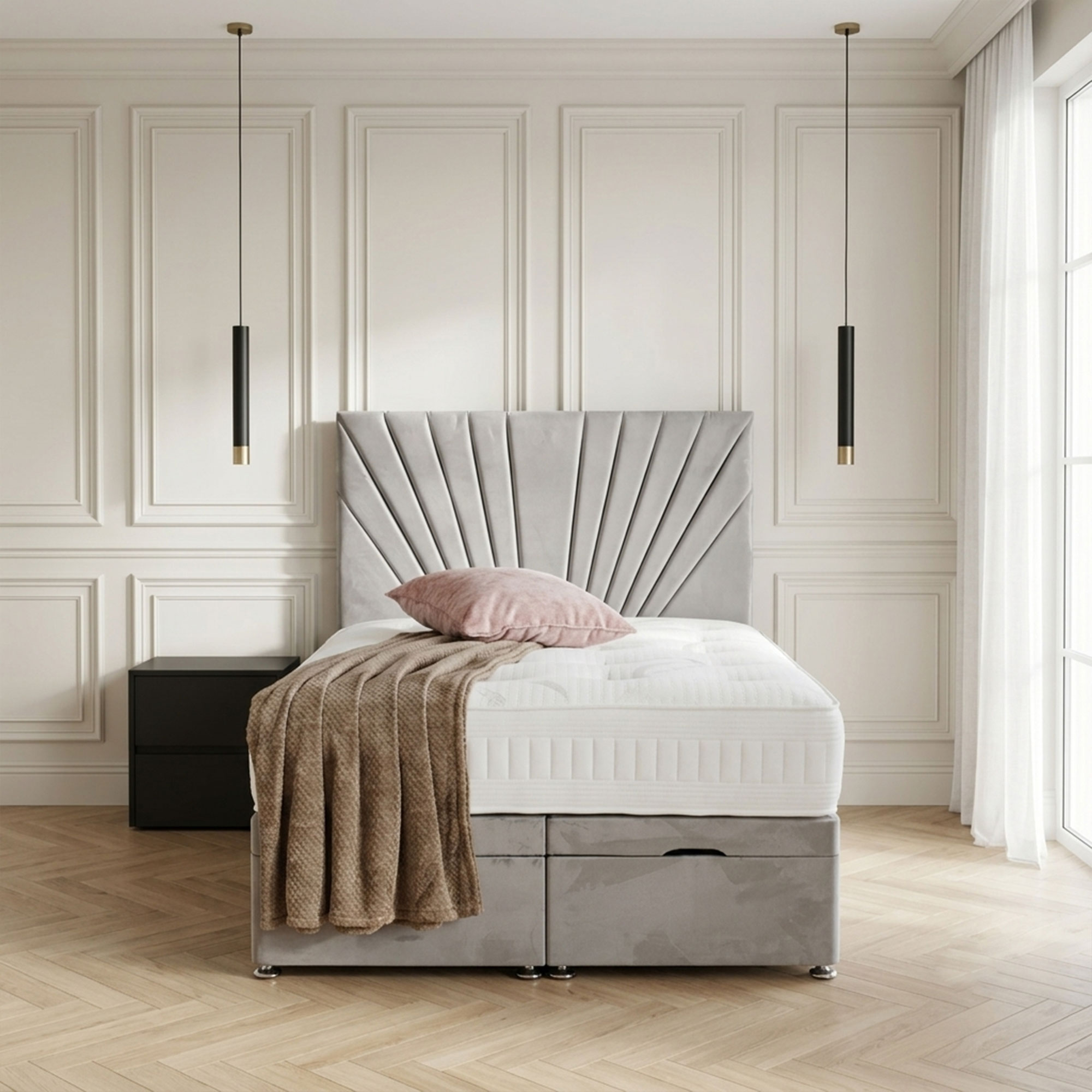 Diamond Luxury Upholstered Divan Bed