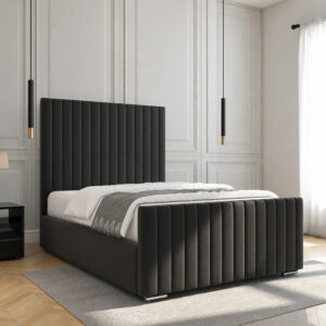 Aura Charcoal Fabric Gas Lift Storage Bed Frame