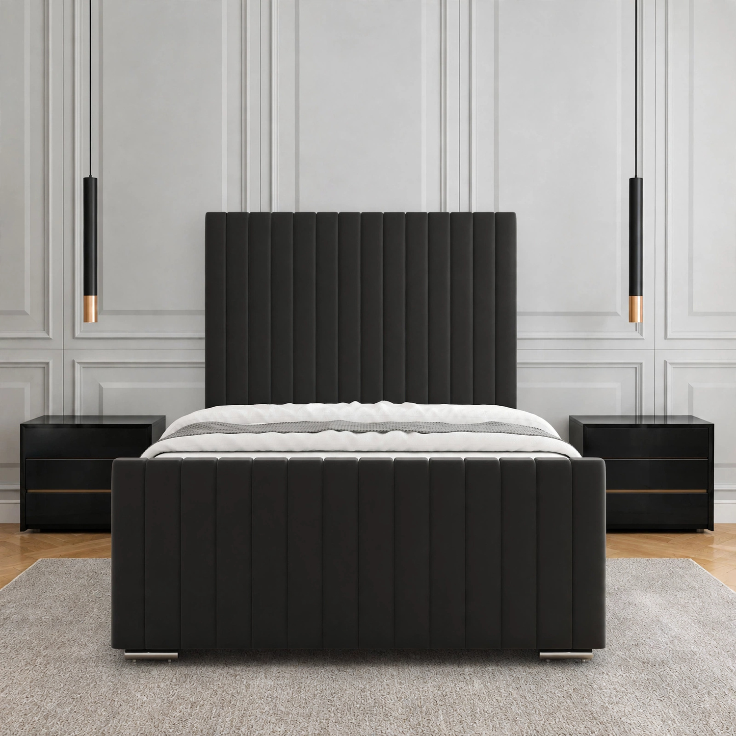 Aura Charcoal Fabric Gas Lift Storage Bed Frame - Image 2