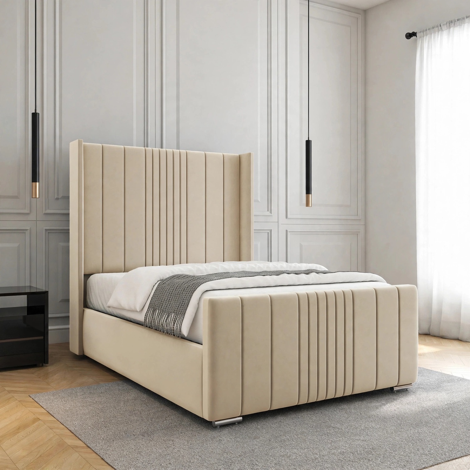 Verona Slate Upholstered Divan Bed Frame