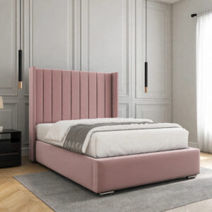 Pink Padded Channel Bed Frame