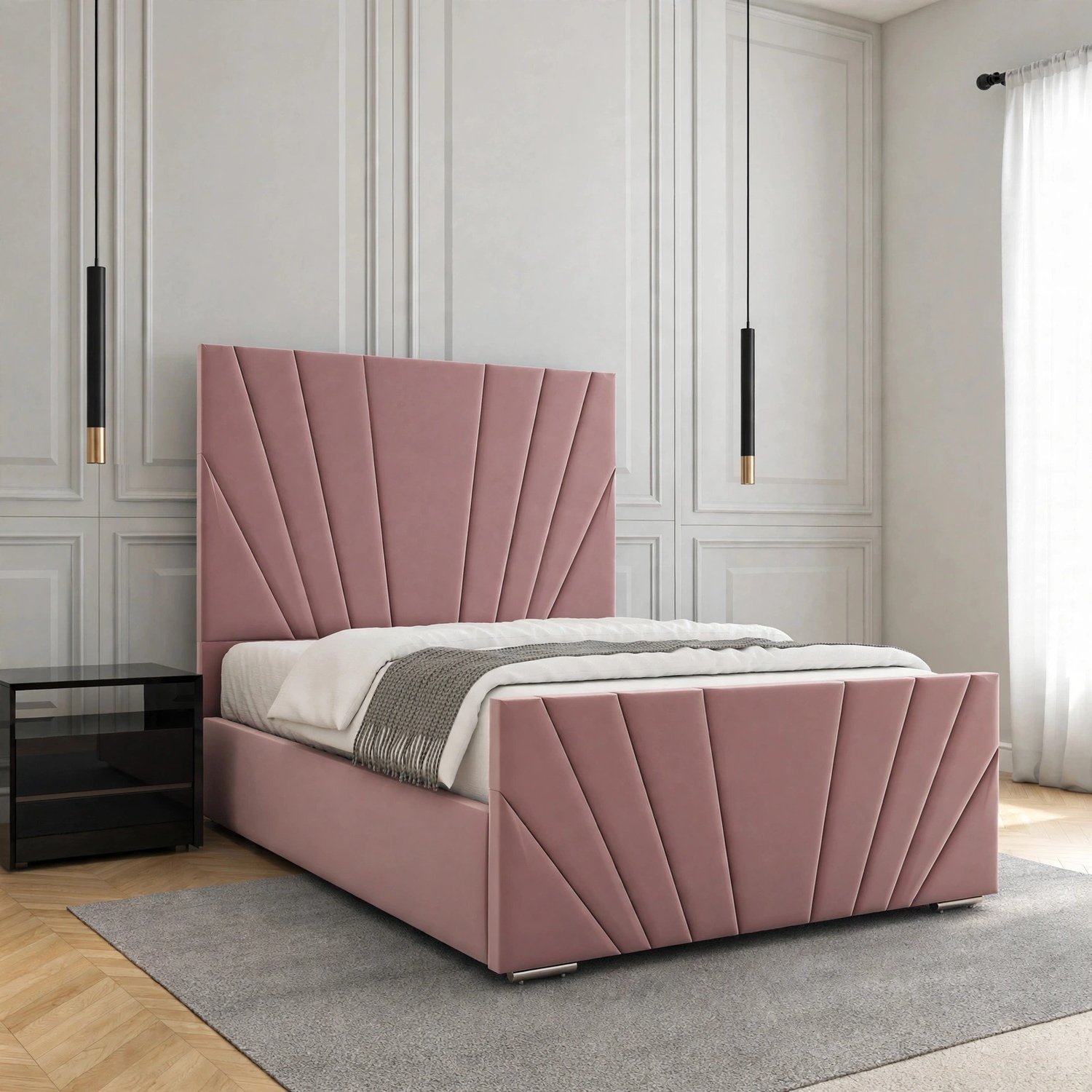 Ivory Upholstered Bed Frame