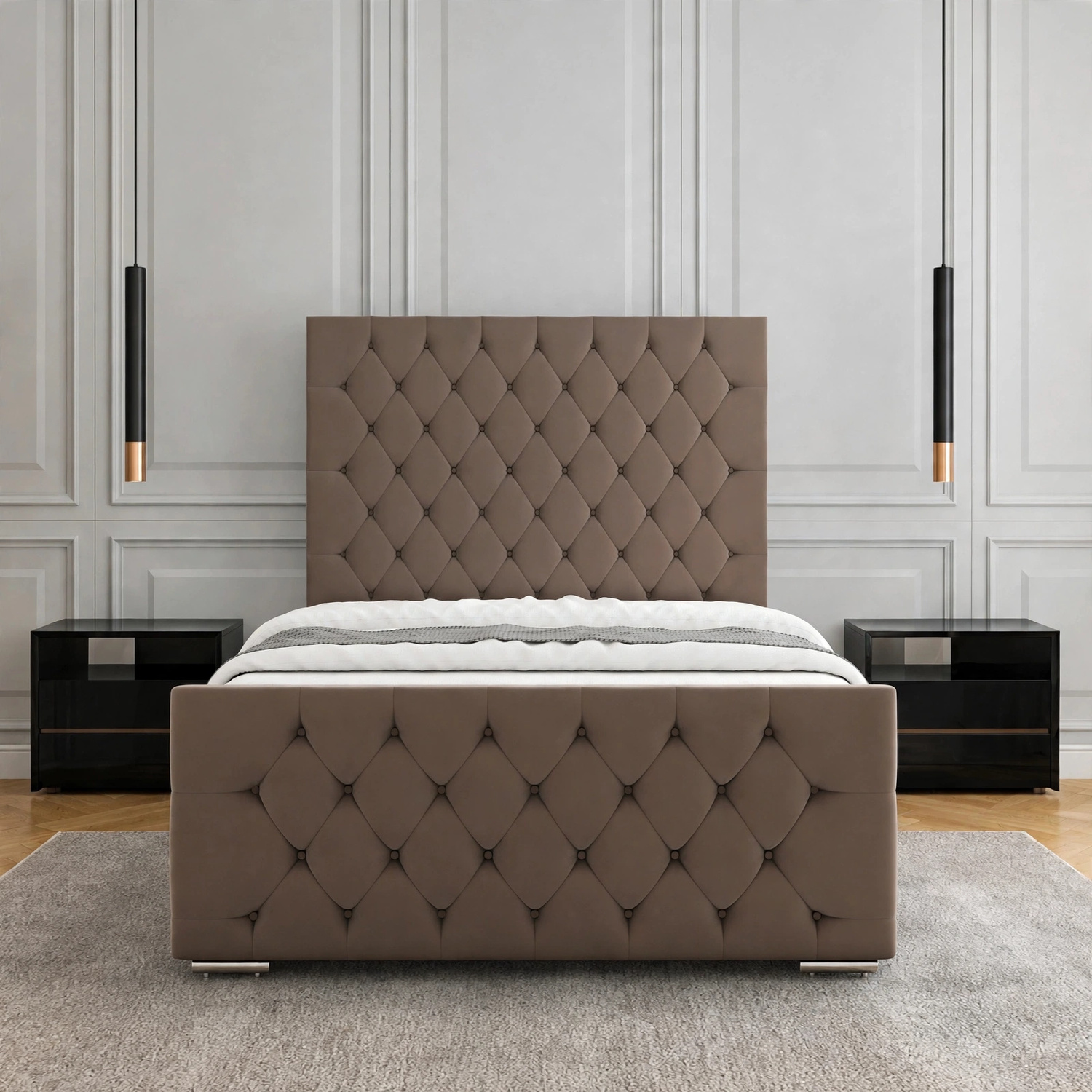 Brown Fluted Bed Frame - Image 3