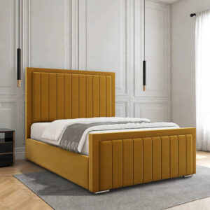 Pearl Ribbed Upholstered Bed Frame